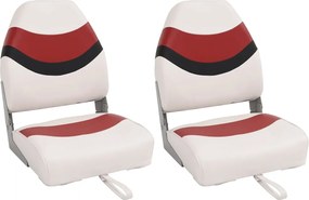 vidaXL Scaune pliabile pentru barcă 2 buc. cu spătar înalt 44x38x55 cm