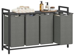 Coș pentru rufe REX negru/gri