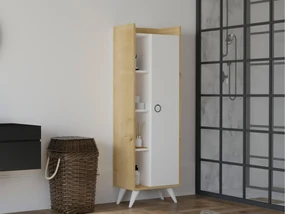Dulap cu rafturi Sipadi (stejar + alb) . 1094235