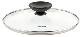 Cratiță Luigi Ferrero Prima FR-2244, 22x9.5 cm, 3.1 l, Acoperire neaderentă din marmură, Capac din sticlă cu gaură pentru abur, Inducție, Albastru închis