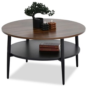 Măsuță de cafea Randolf Xl (nuc + negru). 1111703