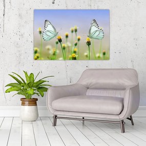 Tablou cu fluture pe floare (90x60 cm)