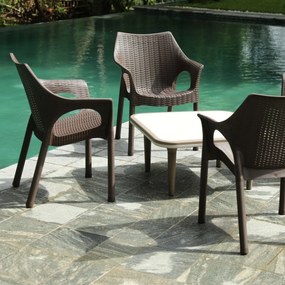 Scaun din ratan Cambridge Dark Brown 61 x 54 x 80 cm