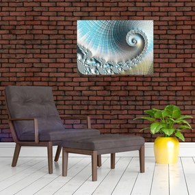 Tablou pe sticlă - Spirale texturate (70x50 cm)