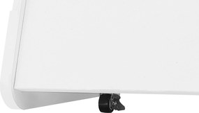 Măsuță laterală cu roți, colțuri rotunjite, mobilă, economisitoare de spațiu, pentru living și dormitor, 81x33x51,5 cm, Albă