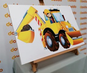 Tablou excavator pentru copii