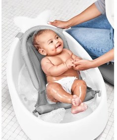 Cădiță pentru bebeluși cu covoraș ergonomic Skip Hop MOBY 3 alb