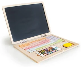 Laptop din lemn tablă magnetică educațională