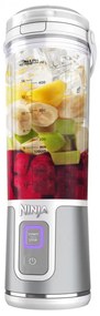 Blender portabil Ninja Blast BC151EUWH, 7.4W, 530 ml, Lama din otel cu 6 lame, Zdrobire gheata, Până la 10 cicluri, Fara BPA, USB-C, Alb