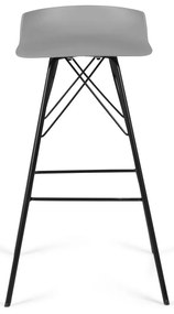 Set de scaune de bar gri 2 buc. (înălțime șezut 71 cm) Tori – Tenzo