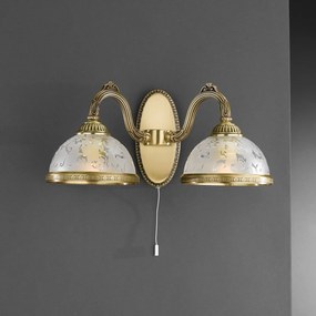 Aplica de perete design clasic din alama si sticla 6202