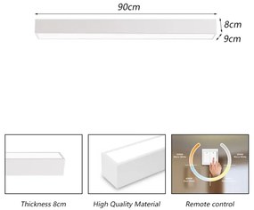 Plafonieră LED dimabilă Immax NEO 07258L LUNGO LED/29W/230V Wi-Fi Tuya alb + telecomandă