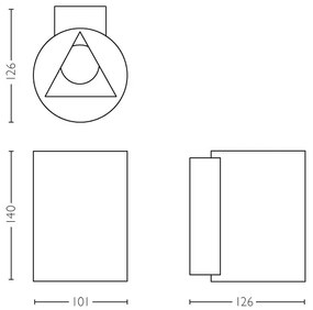 Aplică LED de exterior BUXUS 2xLED/4,5W IP44 Philips 17357/47/P0