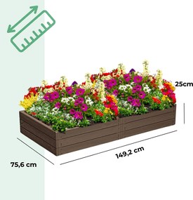 Prosperplast Strat înălțat  WOODY 149x75,6x25cm, maro