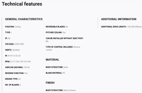 Ventilator cu telecomanda DECO FAN M transparent