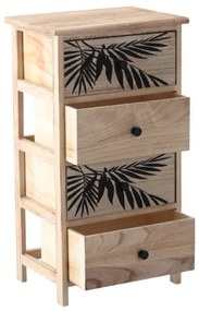 Comodă ZOFIA cu 4 sertare - design boho, 40 x 29 x 73 cm