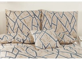 Lenjerie de pat maro deschis din microsatin pentru pat de o persoană cu 6 piese 140x200 cm Marco – My House