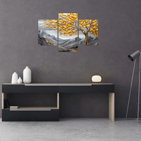 Tablou – Arbore cu frunze aurii (90x60 cm)