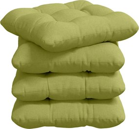 vidaXL Perne de Șezut 4 pcs Verde deschis 45 x 45 x 12 cm țesătură