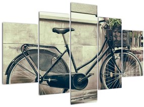 Tablou - Bicicleta de epocă cu flori (150x105 cm)