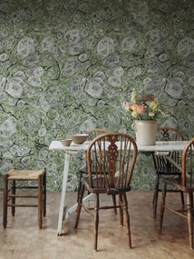 Tapet Marbling, Green, Rebel Walls