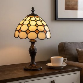 Lampă de masă cu abajur din sticlă vitrată Tiffany MARVEL 1xE14/40W/230V Rabalux 8072