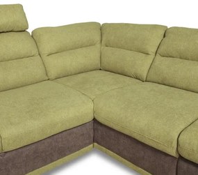 Coltar Extensibil Cu Lada Seaside, Dreapta, Verde Si Gri, 264 X 88 X 217 Cm