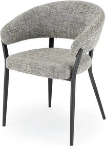 Scaun K609, gri/negru, stofa clasica/metal, 53x56x77 cm