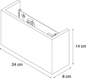 Lampă de perete inteligentă din lemn de stejar 24 cm inclusiv Wifi G9 - Otan