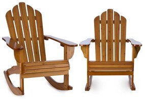 Rushmore, maro, set de 2 scaune de grădină, Adirondack, 71X95X105 cm