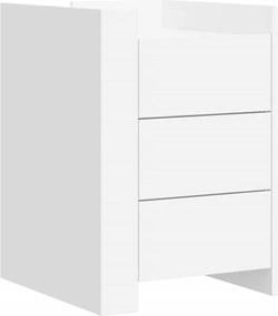 vidaXL Noptieră, alb, 45x50x65 cm, lemn prelucrat