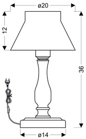 Lampă de masă ZEFIR 1xE27/40W/230V
