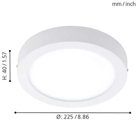 Eglo 78201 - Plafonieră LED FUEVA LED/16,5W/230V
