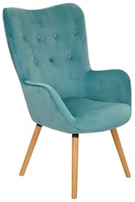 Fotoliu din catifea turcoaz COZY