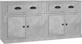 vidaXL Servante, 2 piese, gri beton, lemn prelucrat