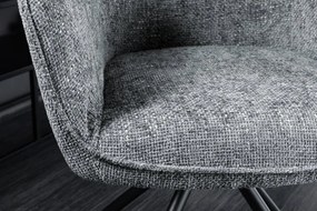 Set de 2 scaune pivotante Verona, gri inchis