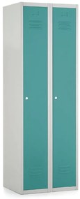 Dulap metalic, 60 x 50 x 180 cm, încuietoare cu cilindru, verde - ral 6033