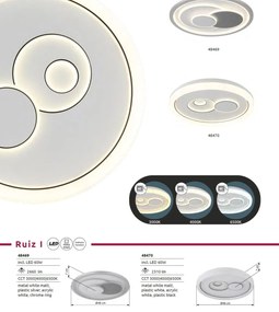 Plafoniera LED slim CCT culorile pot fi fixate RUIZ I
