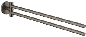 Grohe Essentials Suport prosop baie tip bara cu brate mobile, antracit mat (brushed hard graphite)