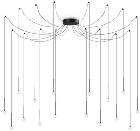 Lustra LED design minimalist Lucciola sp16 negru