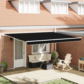 vidaXL Material de Înlocuire pentru Copertină pentru Cadru de 4.5x3.5 m Negru