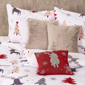 Lenjerie de pat din micro-flanelă 4Home Cute reindeer, 160 x 200 cm, 70 x 80 cm