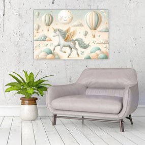 Tablou - Unicorn fericit (90x60 cm)
