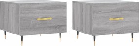 vidaXL Măsuțe de cafea, 2 buc., gri sonoma, 50x50x40 cm, lemn compozit