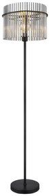 Lampadar, lampa de podea design modern GORLEY negru, fumuriu