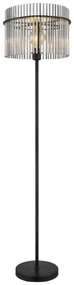 Lampadar, lampa de podea design modern GORLEY negru, fumuriu
