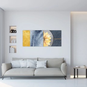 Tablou - Forme și flori (120x50 cm)