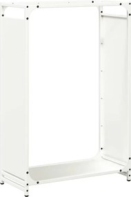 vidaXL Suport pentru lemne de foc alb 60x28x90 cm Oțel laminat la rece