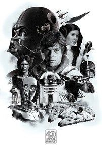 Poster Star Wars - 40 de ani, (61 x 91.5 cm)