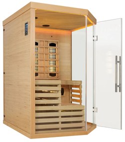 Infračervená sauna Kiruna150 s duálnou technológiou a drevom Hemlock